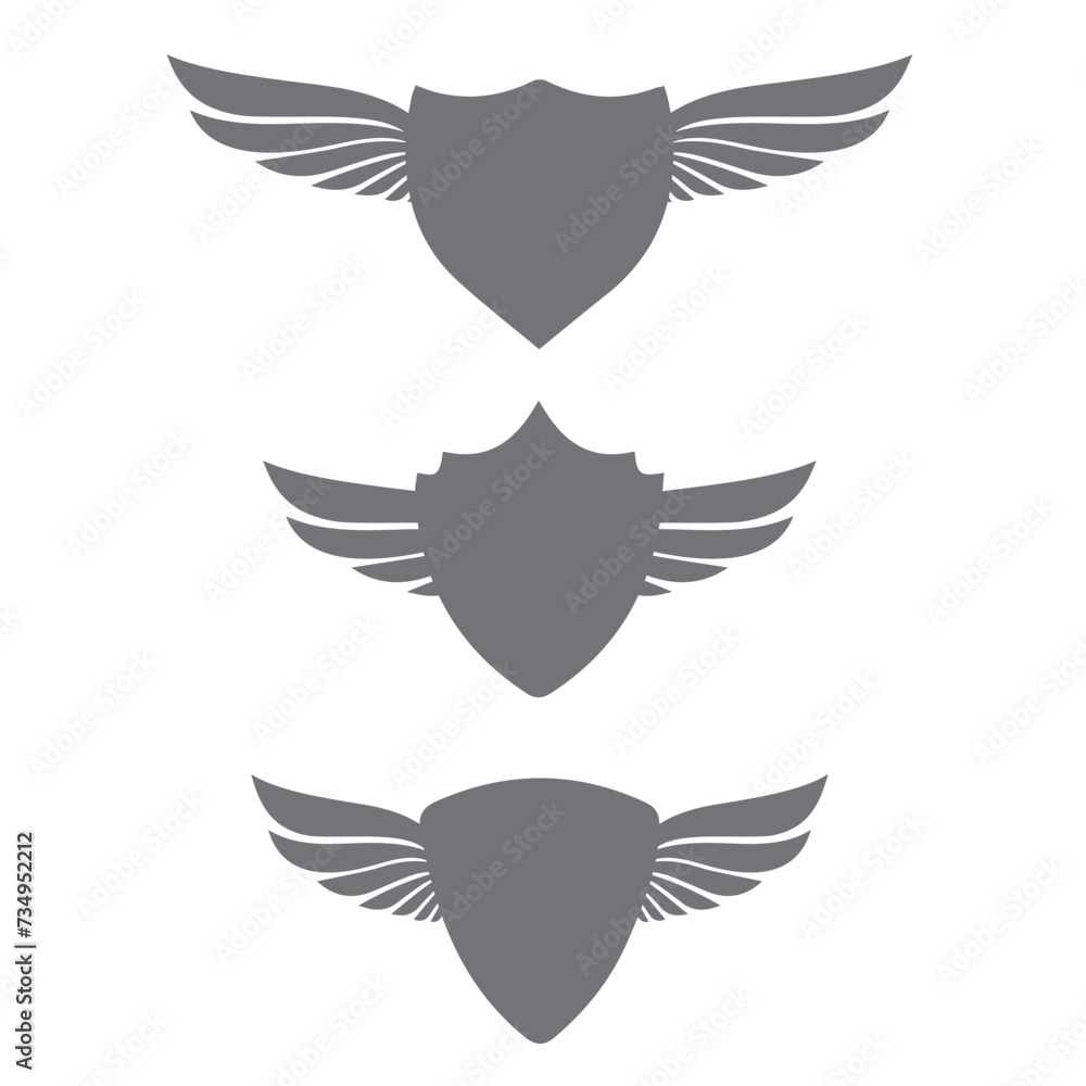 Obraz premium Sport wings shields set