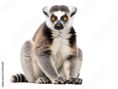 a lemur with yellow eyes