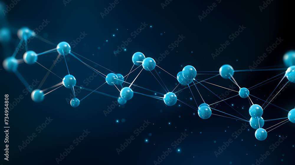 Digital technology hexagon cyber security concept, blue technology background Digital technology hexagon cyber security concept, blue technology background