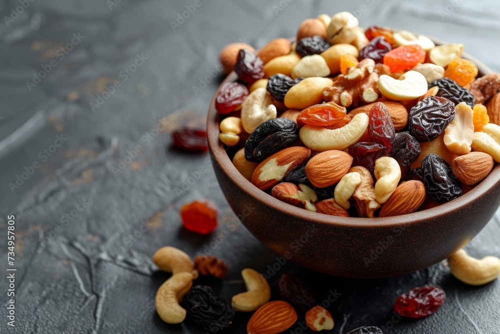 Mix of nuts and dried fruits Mix of nuts and dried fruits