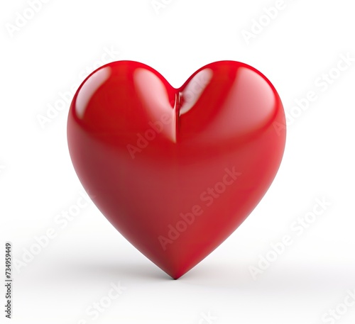 red heart on a white background