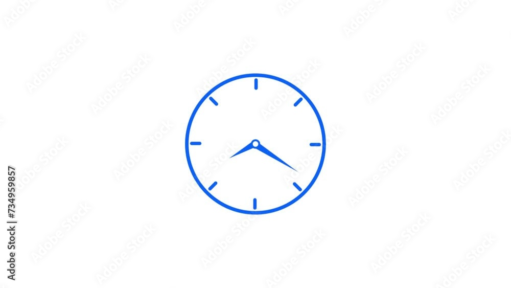 Clock icon purple color with moving arrows in 24 hour fast speed animation. Stopwatch white background 4k video. Clock icon purple color with moving arrows in 24 hour fast speed animation. Stopwatch white background 4k video.