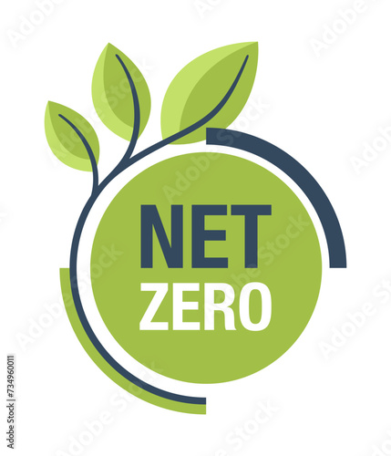 Net zero - carbon neutrality emblem
