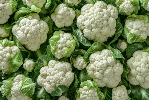 Background of fresh cauliflower.