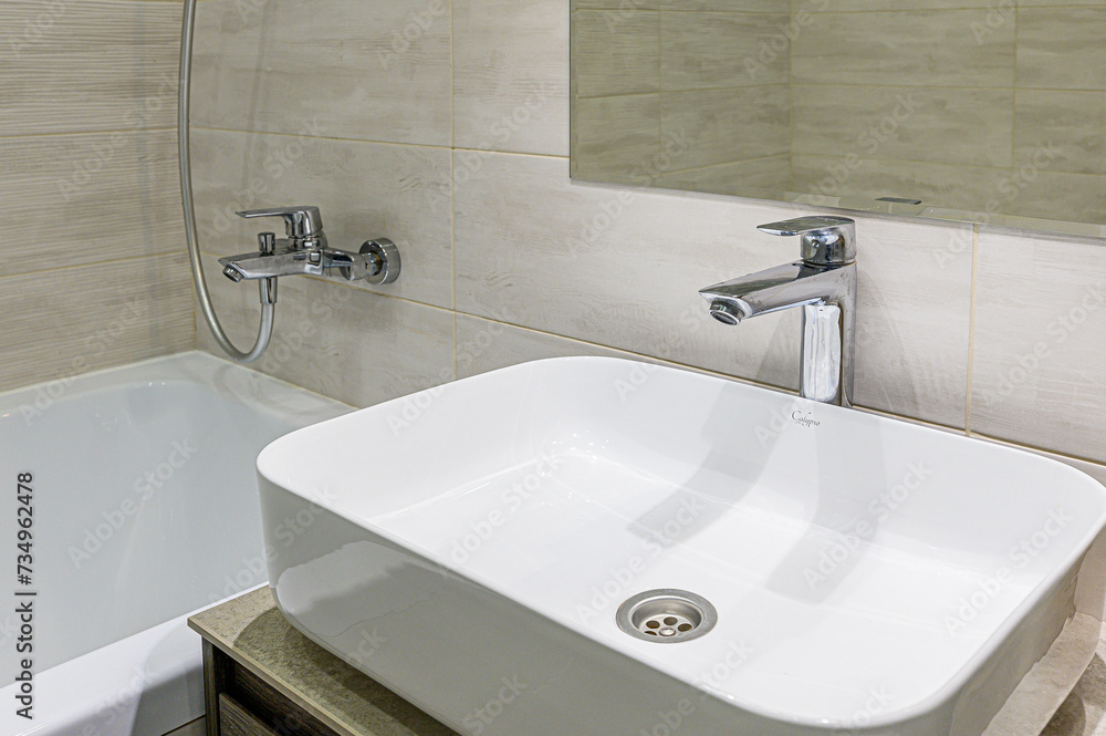 interior apartment room bathroom, sink, decorative elements, toilet. WC, sanitary unit, wash room interior apartment room bathroom, sink, decorative elements, toilet. WC, sanitary unit, wash room