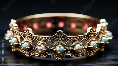 3d gold ring with stone