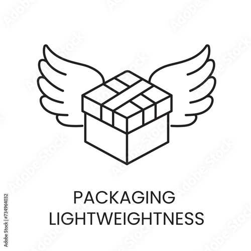 Lightness line icon in vector with editable stroke for packaging