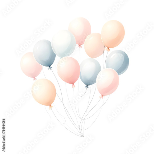 Pastel Birthday Party. Wate...