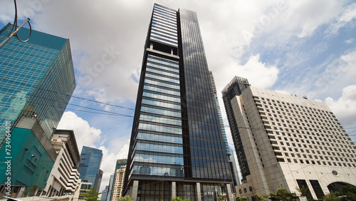 The streets of the skyscrapers of Jakarta  the capital of Indonesia.