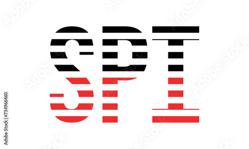 SPI three initial letter iconic line negative space minimal logo design vector template. monogram, abstract, wordmark, business, typography, minimalist, brand, company, flat, modern, unique, simple