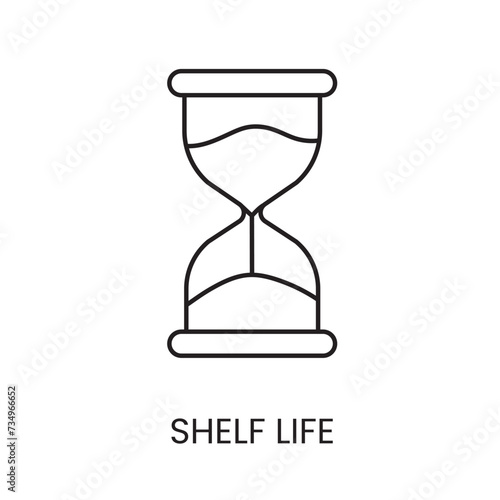 Expiration date line icon in vector with editable stroke for packaging