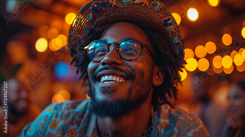 portrait of smiling afro-american man