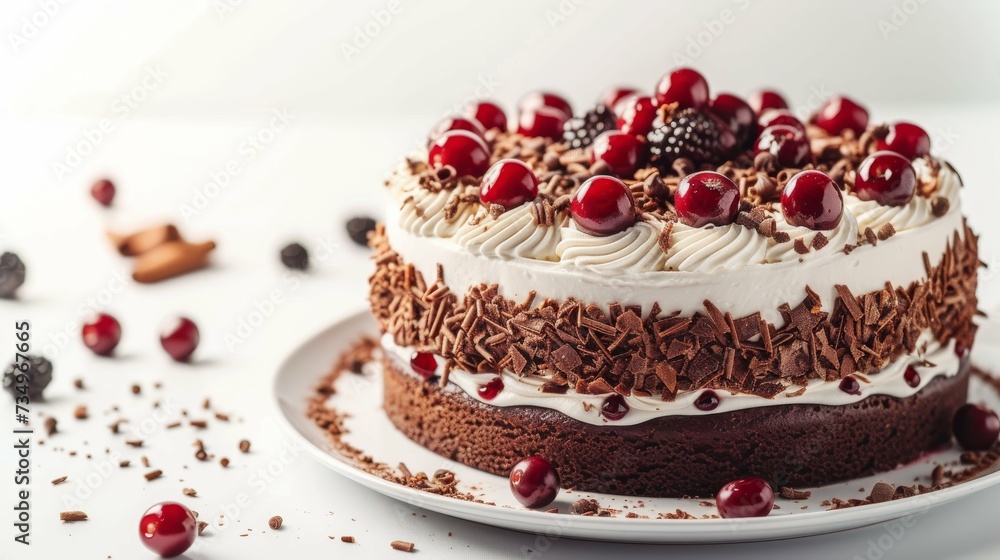 Mouthwatering Black Forest Cake, Showcasing the Decadent Layers of this German Delight Mouthwatering Black Forest Cake, Showcasing the Decadent Layers of this German Delight