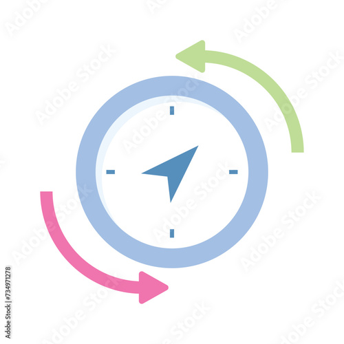 Cartography, geolocation, navigation, position finding flat icon in trendy style