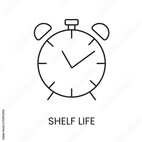 Expiration date line icon in vector with editable stroke for packaging