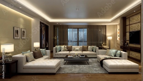 _Interior_fashionable_livingroom_rendering_ © Mubasher 