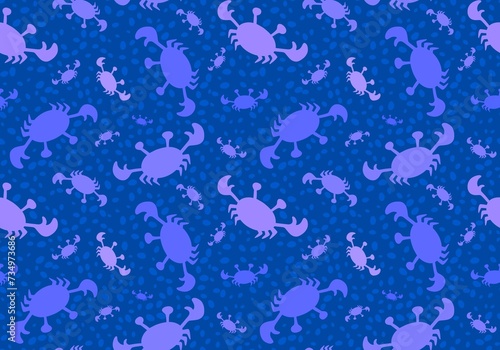 Seamless animals seamless crabs pattern for wrapping paper and fabrics and kids clothes print and summer textiles