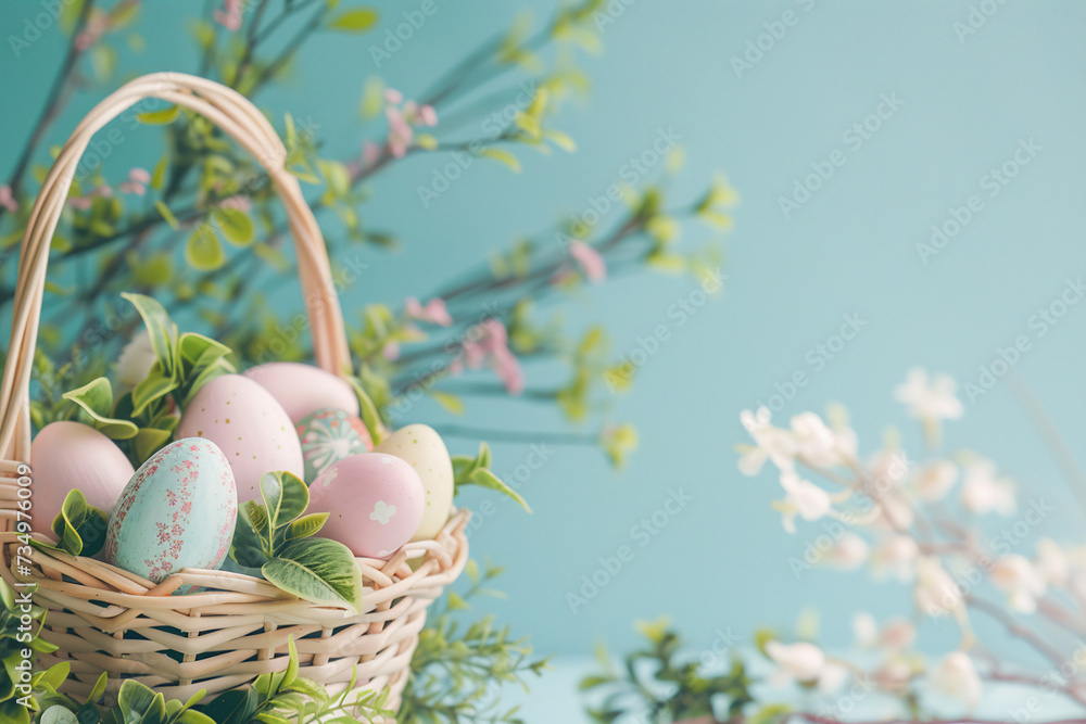 easter card, easter bunny with eggs, easter eggs and flowers, easter eggs in a basket, easter eggs and flowers on a white background, easter wall paper and background for social media easter card, easter bunny with eggs, easter eggs and flowers, easter eggs in a basket, easter eggs and flowers on a white background, easter wall paper and background for social media