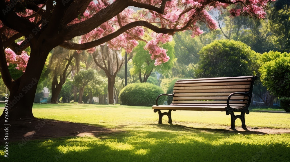 relxtion bench in a park relxtion bench in a park