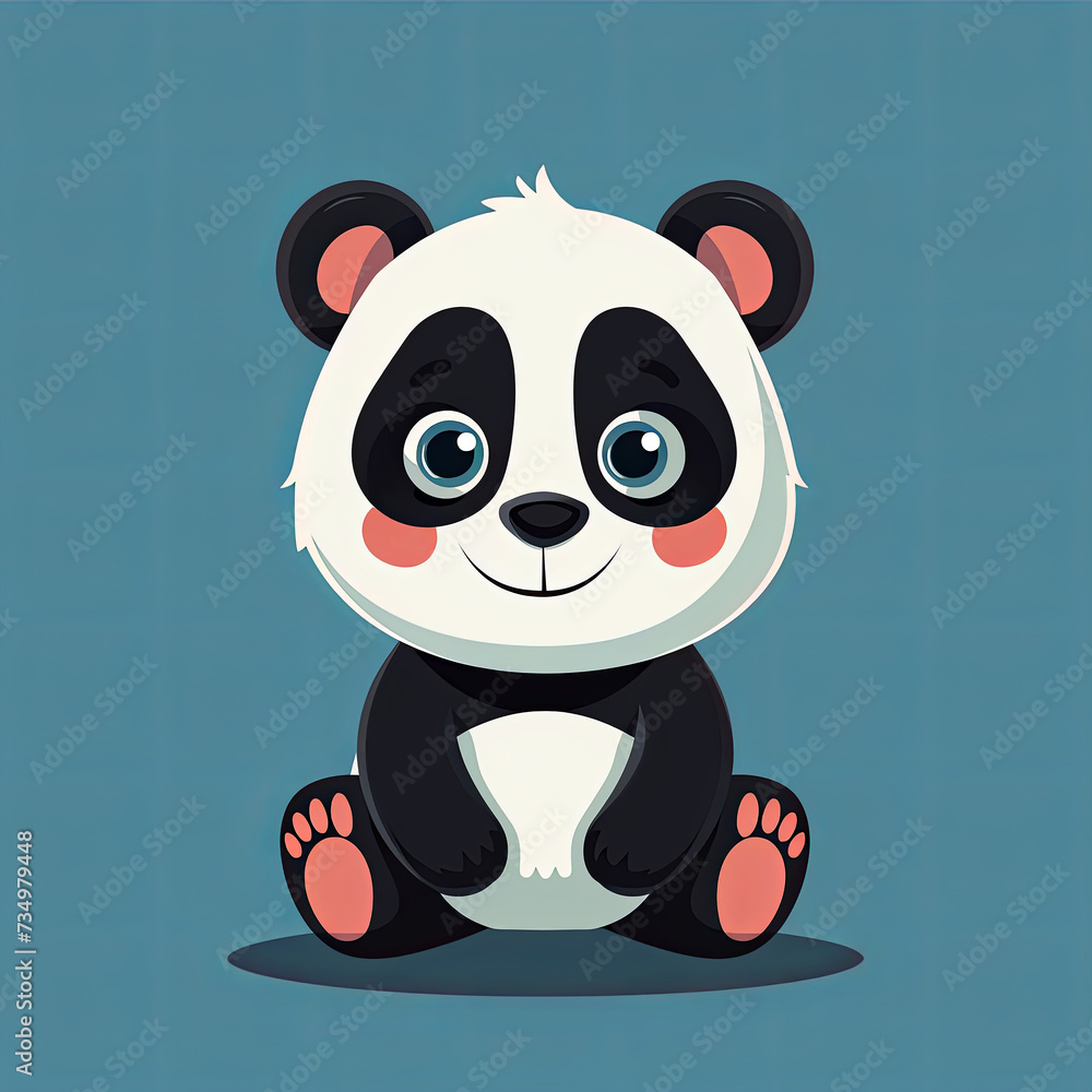 Cute baby panda cub illustration. Cute baby panda cub illustration.