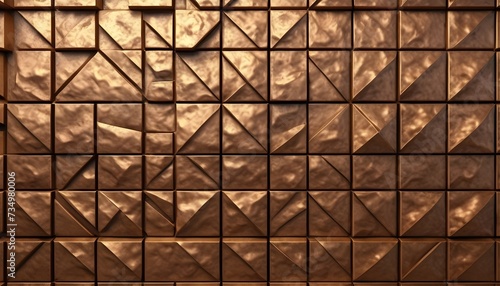squared geomatric pattern bronze slab