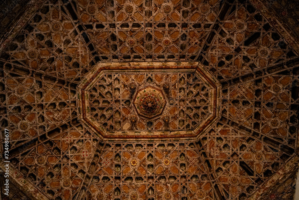 Old interior of a Church of Conception, San Cristobal de La Laguna, Santa Cruz de Tenerife, Spain