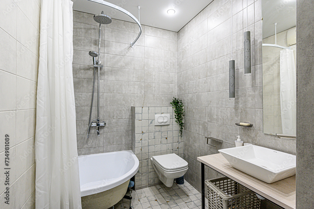 custom made wallpaper toronto digitalinterior apartment room bathroom, sink, decorative elements, toilet. WC, sanitary unit, wash room