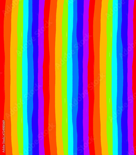 Rainbow, Hand drawing Rainbow colours, pencil illustration, tileable, seamless pattern