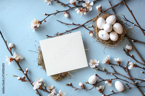 easter card  easter bunny with eggs  easter eggs and flowers  easter eggs in a basket  easter eggs and flowers on a white background  easter wall paper and background for social media 