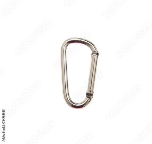 Safety carabiner isolated on white transparent, PNG