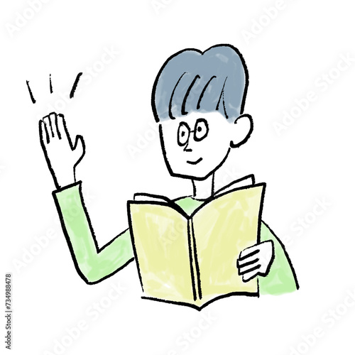 child reading a book