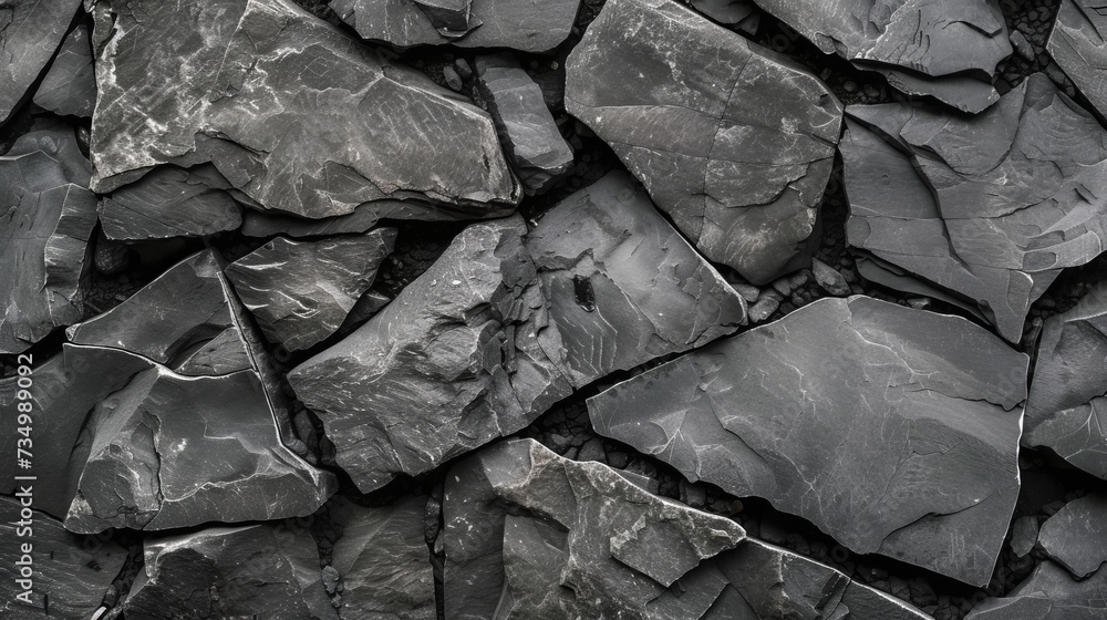 Black stone wall texture. Abstract background and texture for design. Ai generative. Black stone wall texture. Abstract background and texture for design. Ai generative.