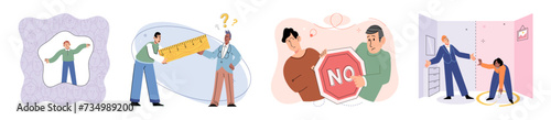 Social relationship vector illustration. International cooperation is crucial for addressing global challenges Society benefits when public resources are used to support social initiatives The social