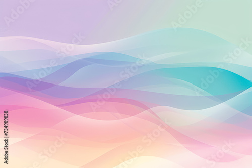 Soft pastel gradient background with wavy abstract lines.