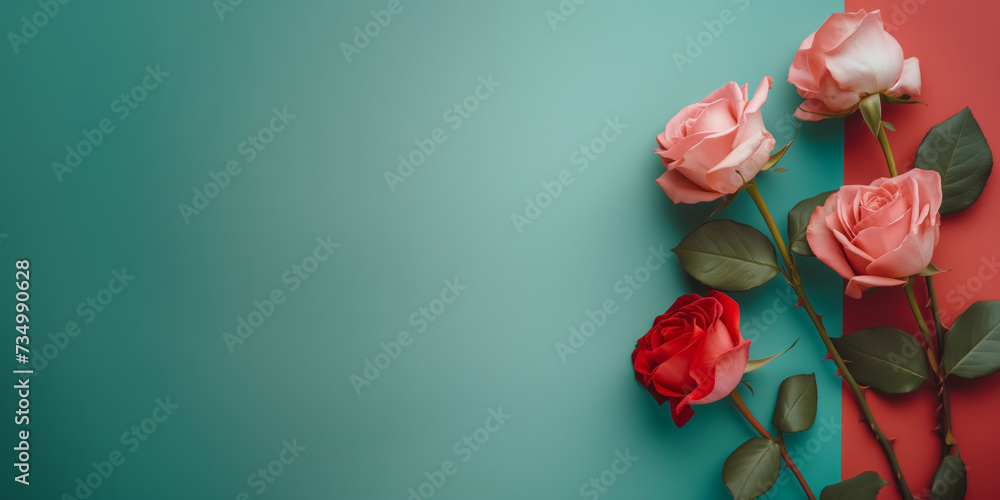 roses flowers on a turquoise background, in the style of unique framing and composition, made of flowers, easter, birthday,mother day roses flowers on a turquoise background, in the style of unique framing and composition, made of flowers, easter, birthday,mother day