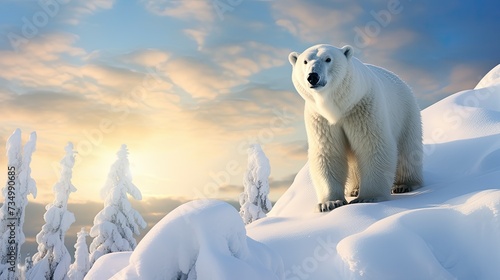 winter holiday polar bear