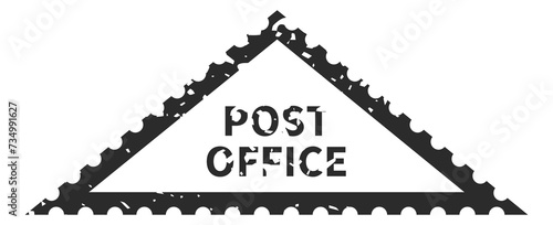 Grungy postmark template. Textured post office stamp