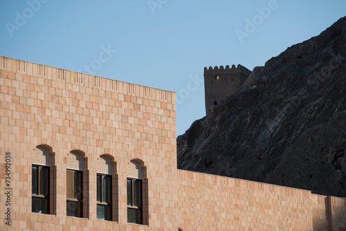 Muscat, Oman - March 05,2022 : View on the old town Muttrah which is located in the Muscat governorate of Oman.