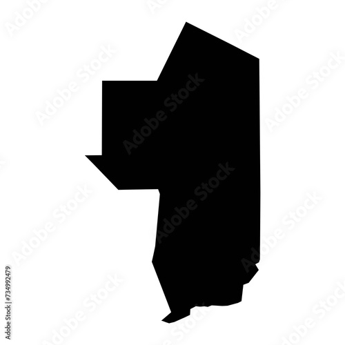 Ennedi Ouest Region map, administrative division of Chad. Vector illustration. photo