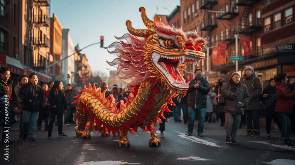 Majestic Dragon Procession on City Road