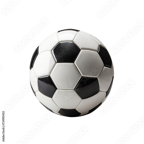 Soccer ball  isolated on a transparent background. AI generative