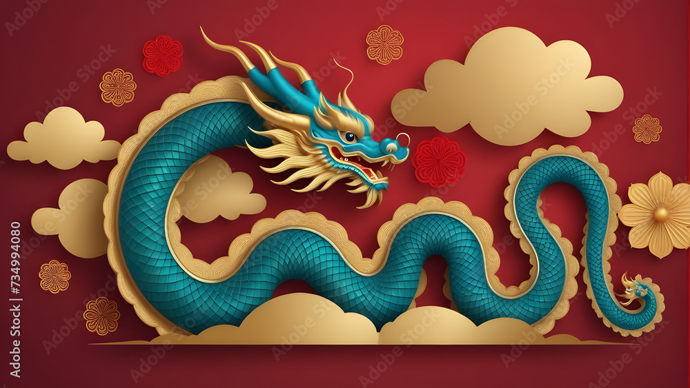 Fototapeta premium chinese new year dragon