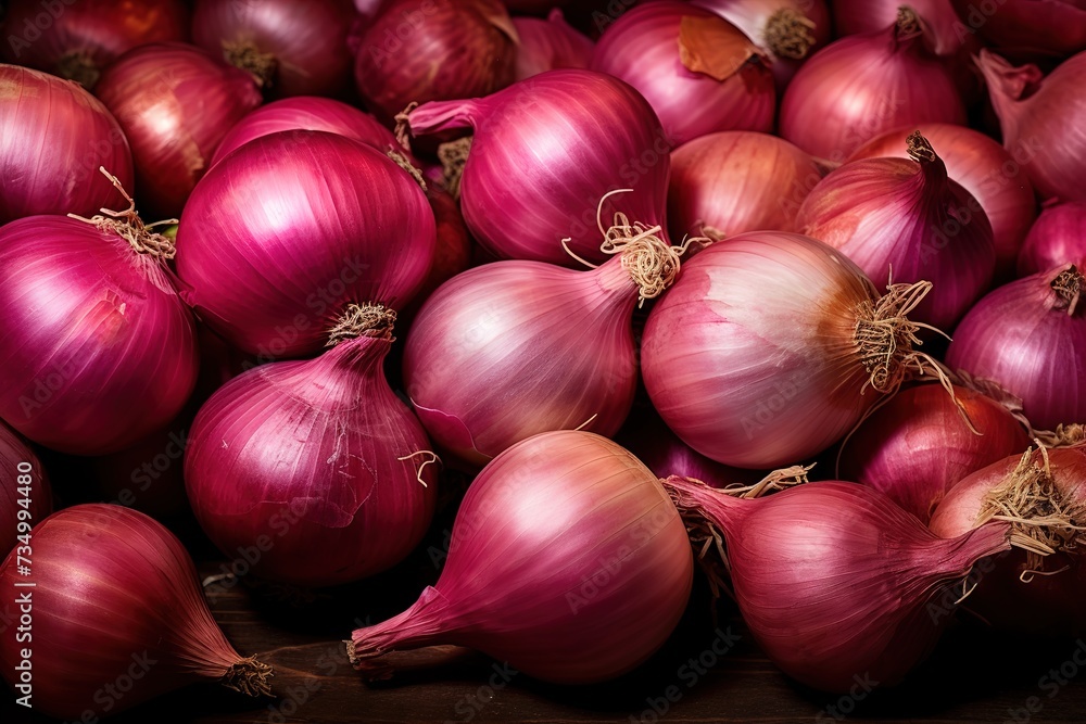 red onion background, create a poster for your agricultural products