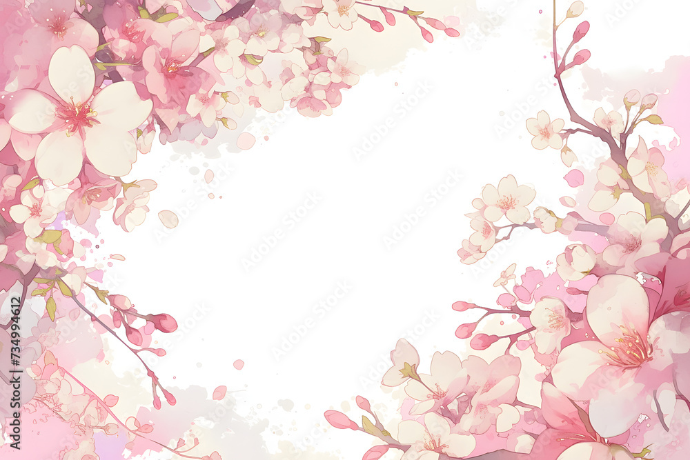 Abstract floral background. Flower border frame. Abstract floral background. Flower border frame.