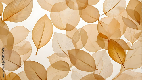 nature abstract of flower petals beige transparent leaves with natural texture as natural background
