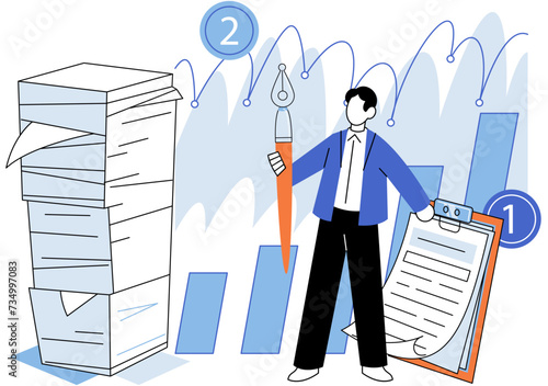 Business development. Vector illustration. Aligning ones profession with their passions leads to fulfillment Job interviews provide opportunities for candidates to shine Business Concept illustrations