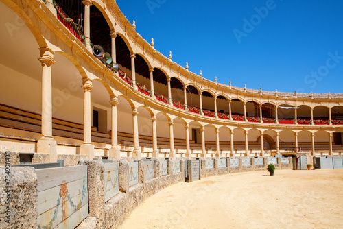 Plaza de Toros, Bullring in Ronda, opened in 1785, one of the oldest and most famous bullfighting arena in Spain. Andalucia. photo