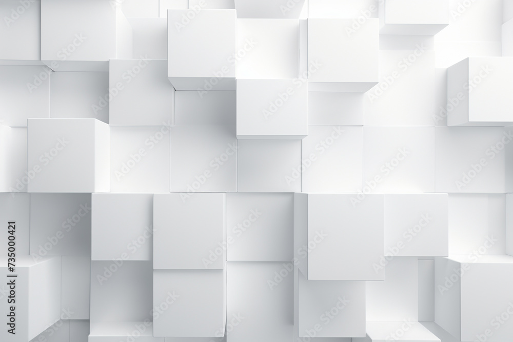 Abstract background of white polygonal origami paper. 3d rendering Abstract background of white polygonal origami paper. 3d rendering