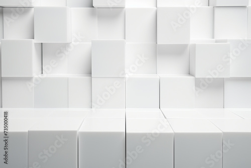 Abstract background of white polygonal origami paper. 3d rendering