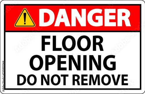 Danger Sign, Floor Opening Do Not Remove